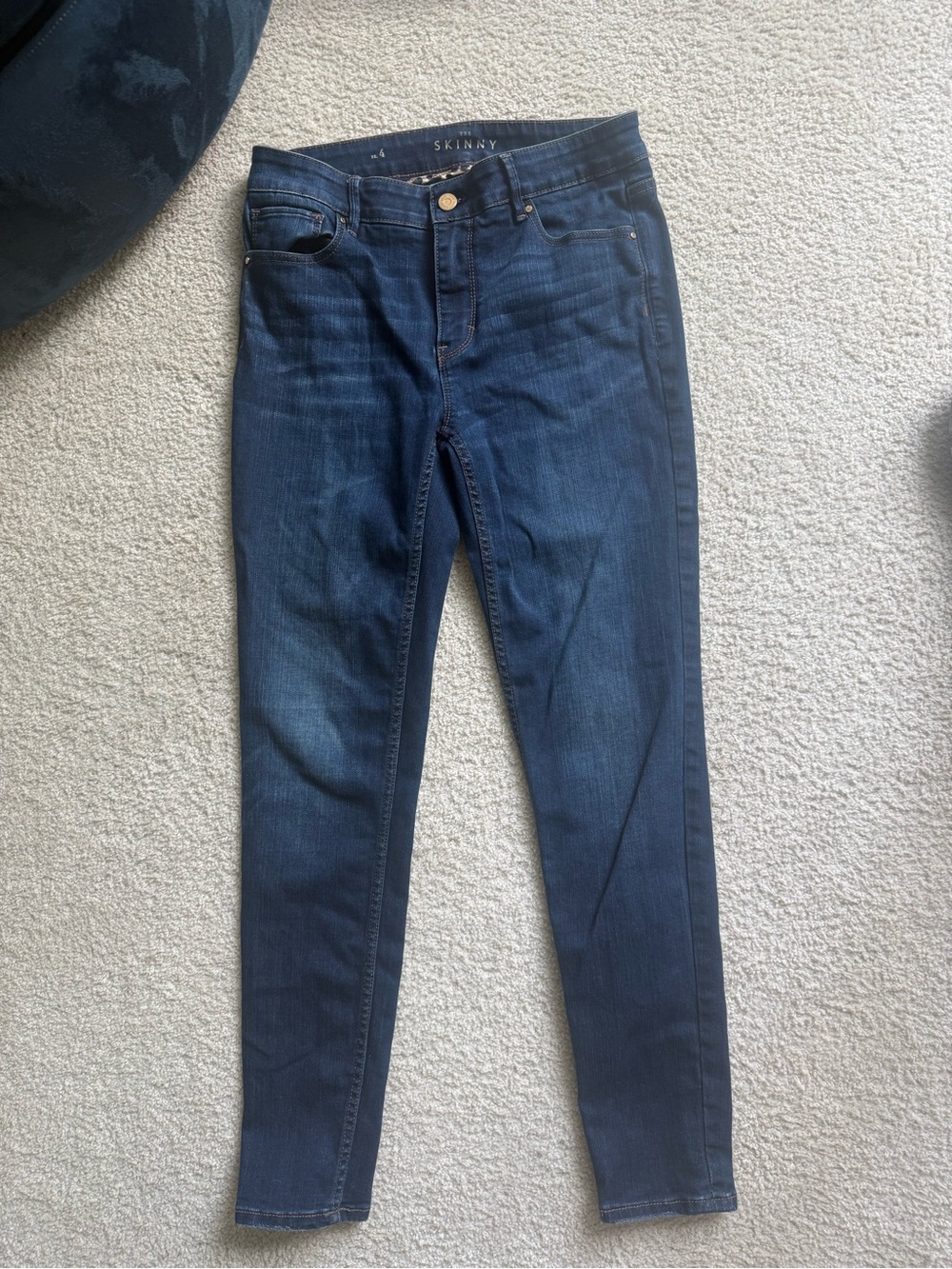 White House Black Market Dark Blue Skinny Jeans